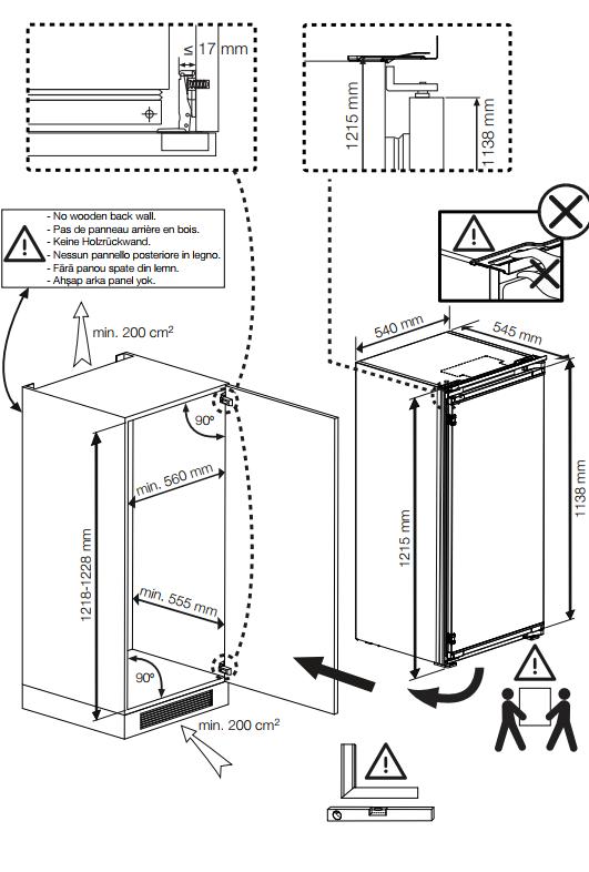 Einbau-Kühlschrank Beko BSSA210K4SN