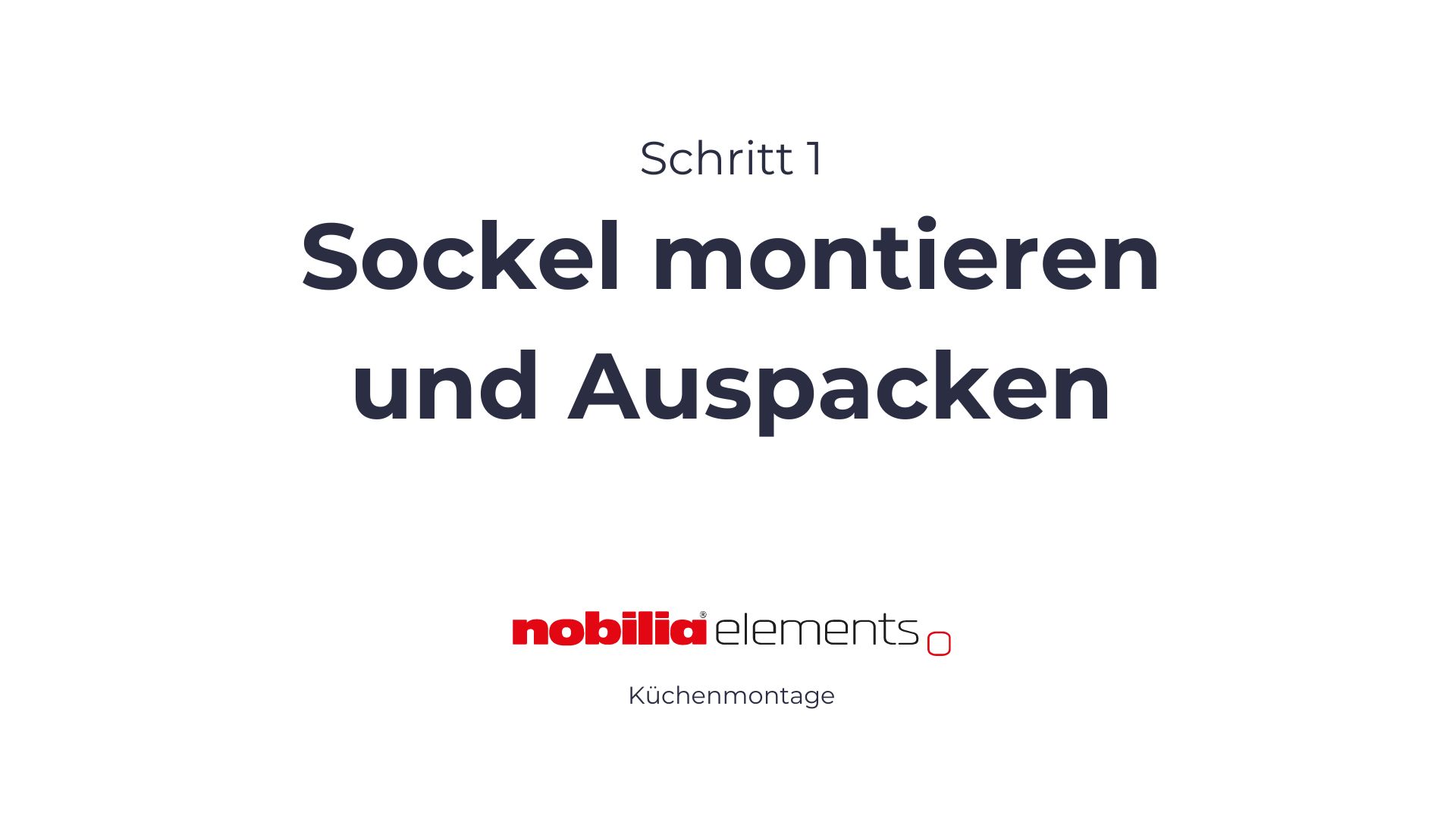 sockel montieren und auspacken