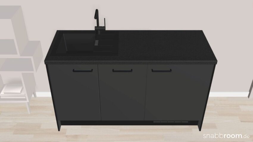 nobilia Büroküche Office SGK153, 153,5 cm, Spüle, Geschirrspüler, Kühlschrank
