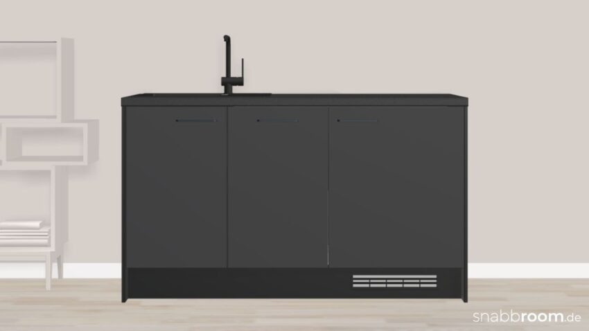nobilia Büroküche Office SGK153, 153,5 cm, Spüle, Geschirrspüler, Kühlschrank